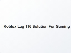 Roblox Lag 116 Fix for Gaming