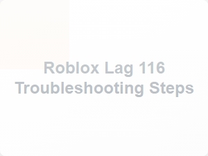 Roblox Lag 116 Client Side Fixes