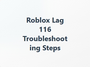 Roblox Lag 116 Troubleshooting Steps