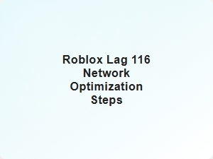 Roblox Lag 116 Network Optimization Steps
