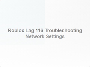 Roblox Lag 116 Network Settings Fix